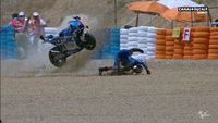 Lourde chute d'Álex Rins au GP d'Espagne