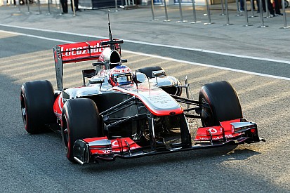 Button took the wheel for the first track run of the new MP4-28