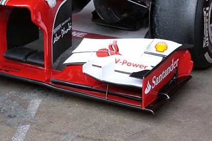 Ecco come cambia l'ala anteriore della Ferrari