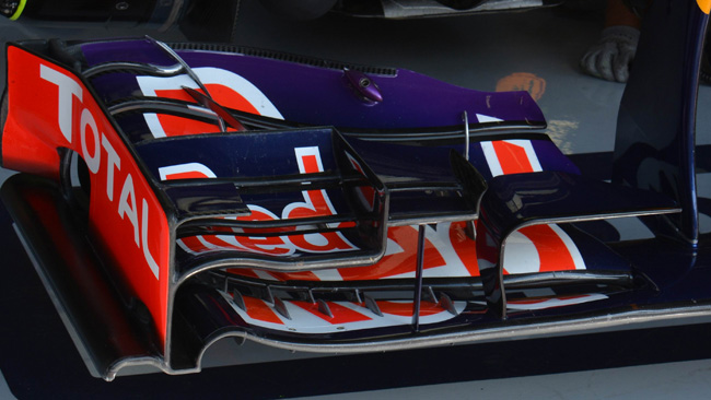 Webber ha girato con tre flap sull'ala davanti