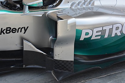 Mercedes: la W05 mostra i deviatori di flusso a ponte