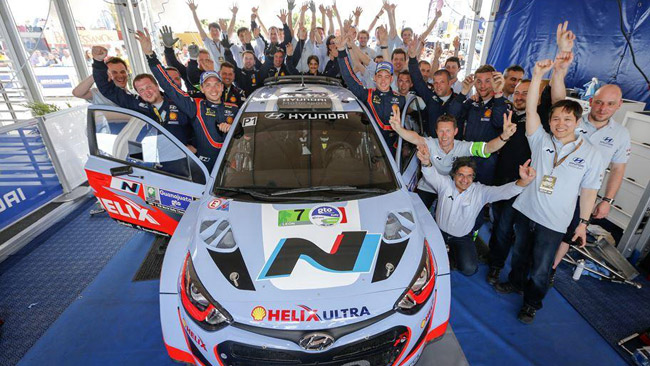 La Hyundai i20 WRC sul podio alla terza gara iridata!