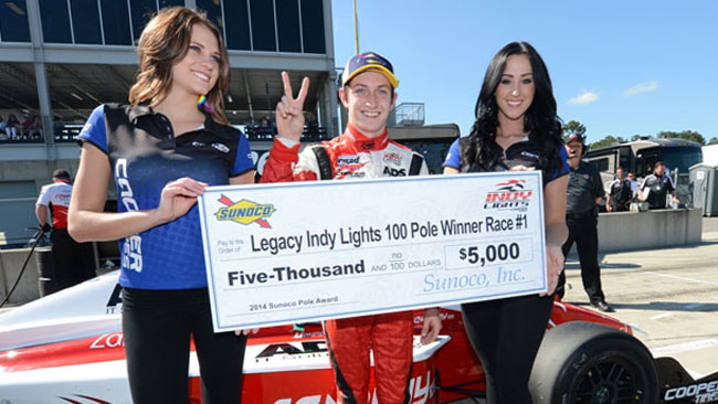 Zach Veach in pole position anche al Barber
