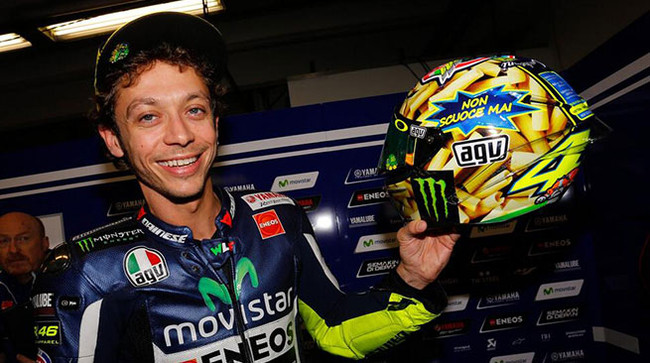 Ecco il casco celebrativo di Valentino per il Mugello
