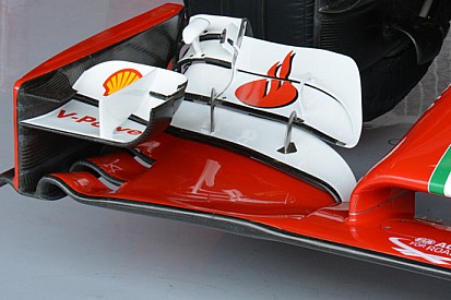 Ferrari: tagliato l'ultimo flap dell'ala anteriore