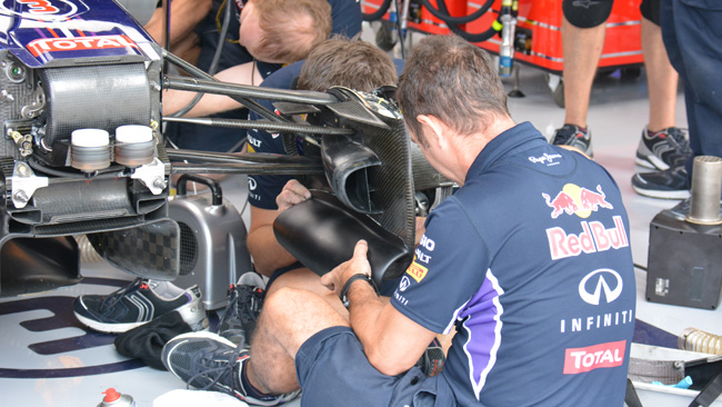 La Red Bull ha sperimentato una nuova presa freni
