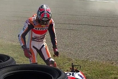 Marquez è caduto nella FP1 per un problema ai freni