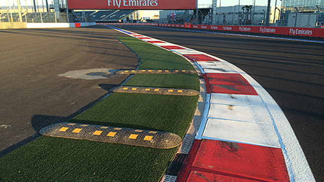 Cambiato il cordolo in Curva 2 del tracciato di Sochi