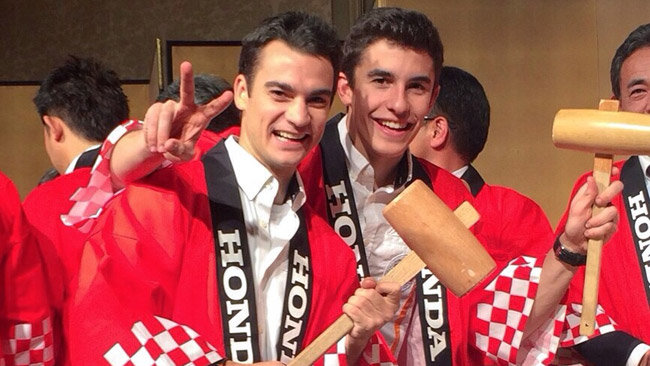 Pedrosa e Marquez alla festa della Honda in Giappone