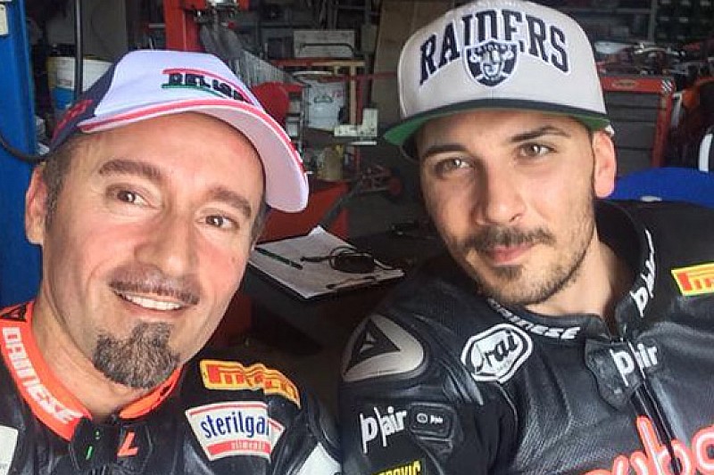 Giugliano si allena in Motard con Biaggi a Latina