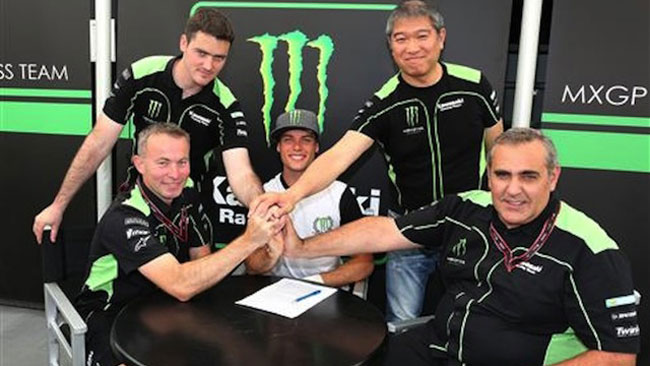 Jordi Tixier in MXGP con Kawasaki nel 2016