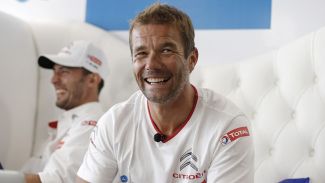 Sebastien Loeb al via del Rally du Var con la moglie
