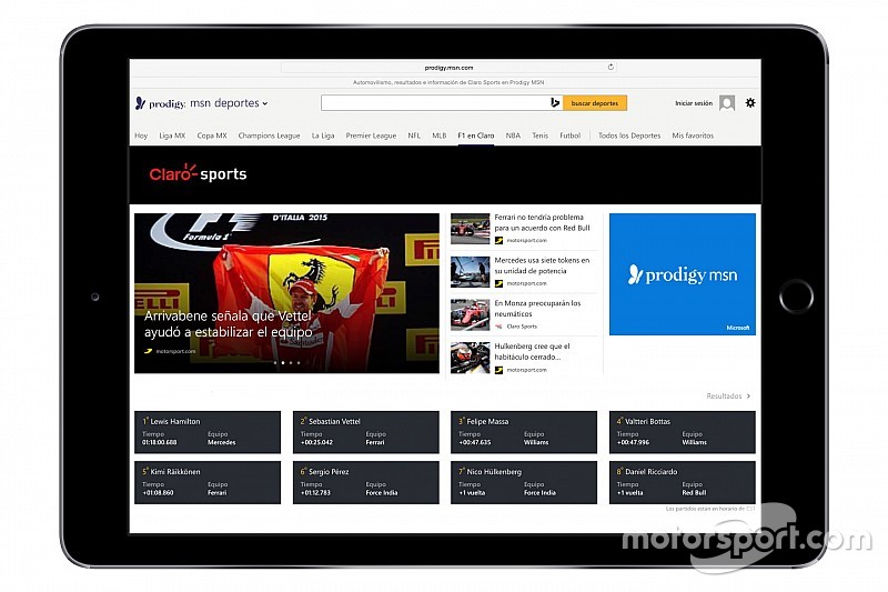 Motorsport.com e Prodigy/MSN annunciano la loro partnership digitale in America Latina
