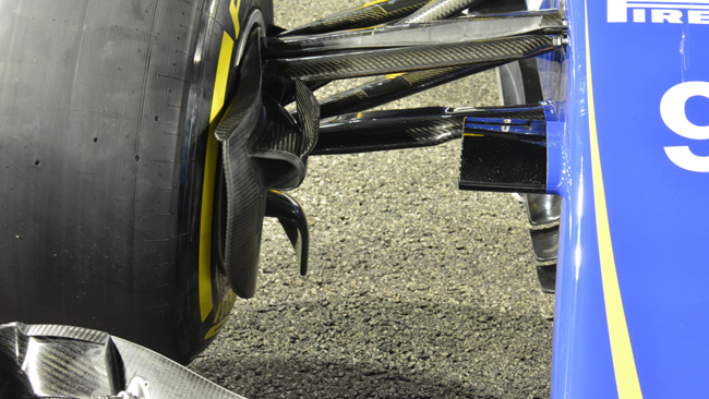 Sauber: un deviatore di flusso sulla presa dei freni