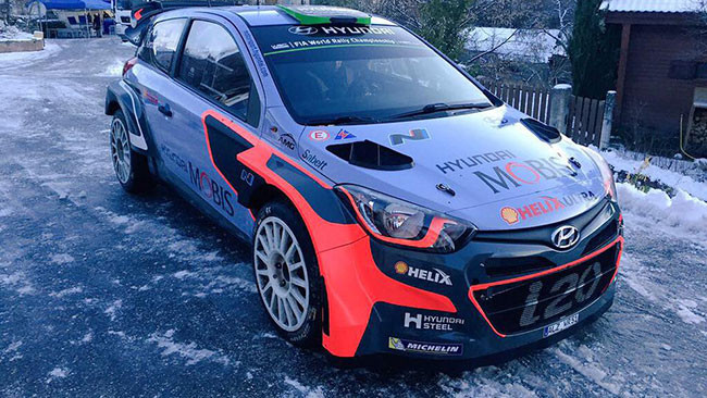 Hayden Paddon a Monte-Carlo con la i20 WRC 2015