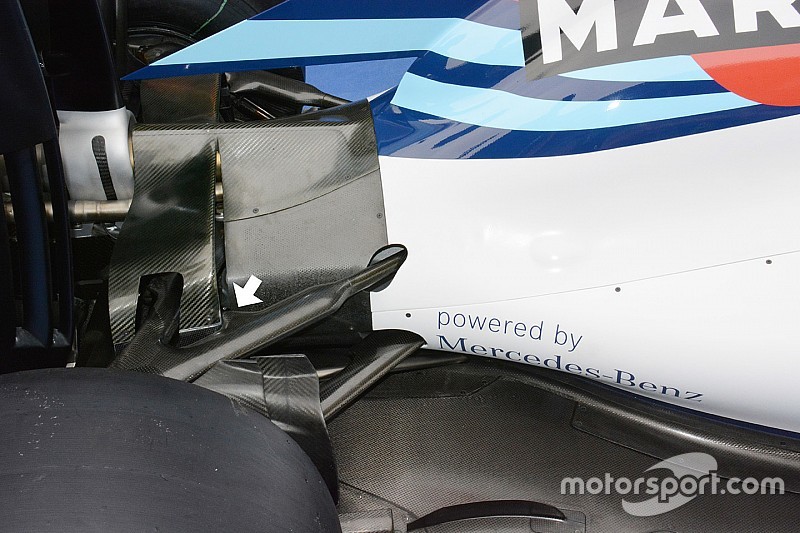 Williams: cresce la carenatura della sospensione posteriore