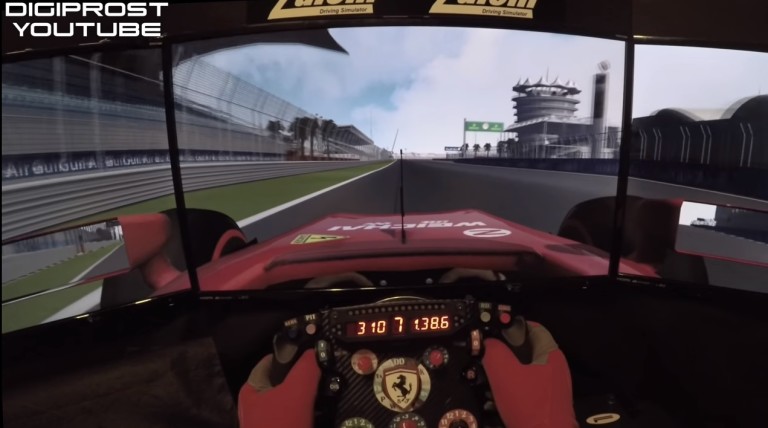 Egy virtuális kör Bahreinben, méghozzá egy menő F1-es szimulátorral