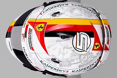 Vettel sisakján megelevenedik a Ferrari történelme: Enzo Ferrari és Michael Schumacher is felkerült