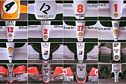 Egy látványos összeállítás a Mclarentől: Így változtak az F1-es orrok