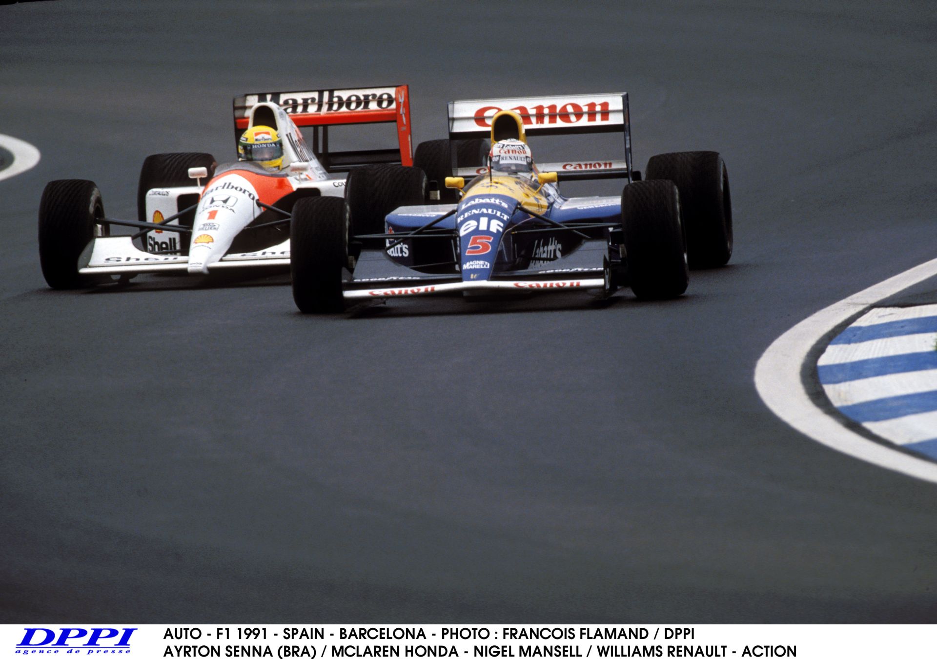 Ayrton Senna híres csatája Nigel Mansell ellen – 1991, Spanyolország