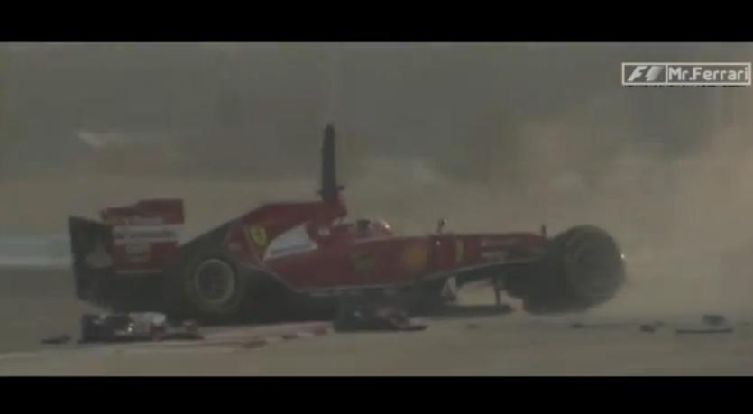 Videó Raikkönen mai balesetéről a Ferrarival