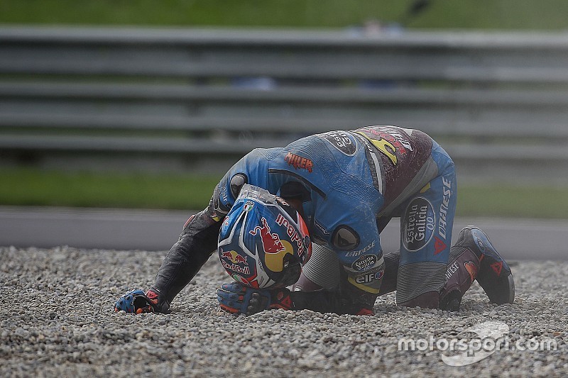 Miller, evacuado a un hospital tras una dura caída en el Warm Up