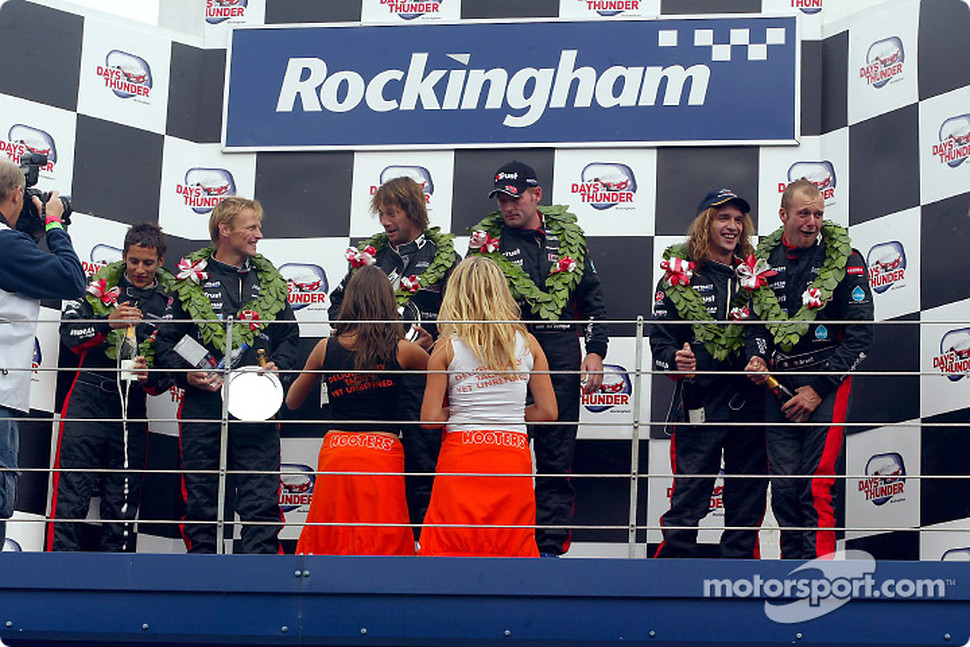 champagne podium