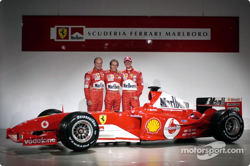 Рубенс Баррікелло, Лука Бадоер, Міхаель Шумахер і Ferrari F2004