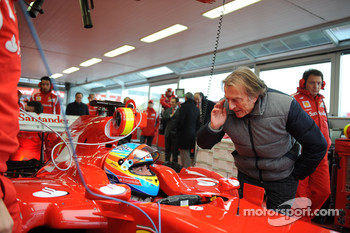 Fernando Alonso, Scuderia Ferrari and Luca di Montezemolo, Scuderia Ferrari, FIAT Chairman and President of Ferrari
