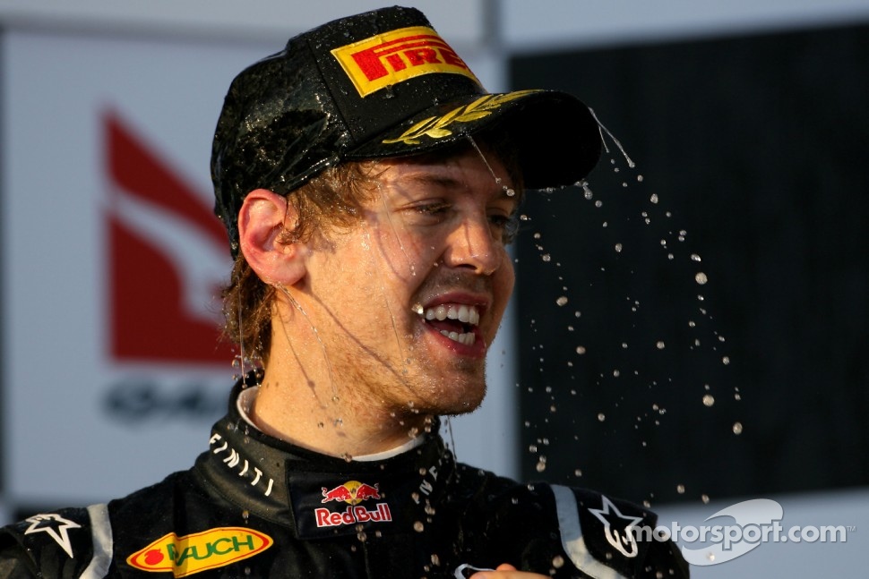 Podium: Sebastian Vettel, Red Bull Racing