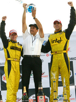 Podium: A.J. Allmendinger, Carl Russo and Justin Wilson