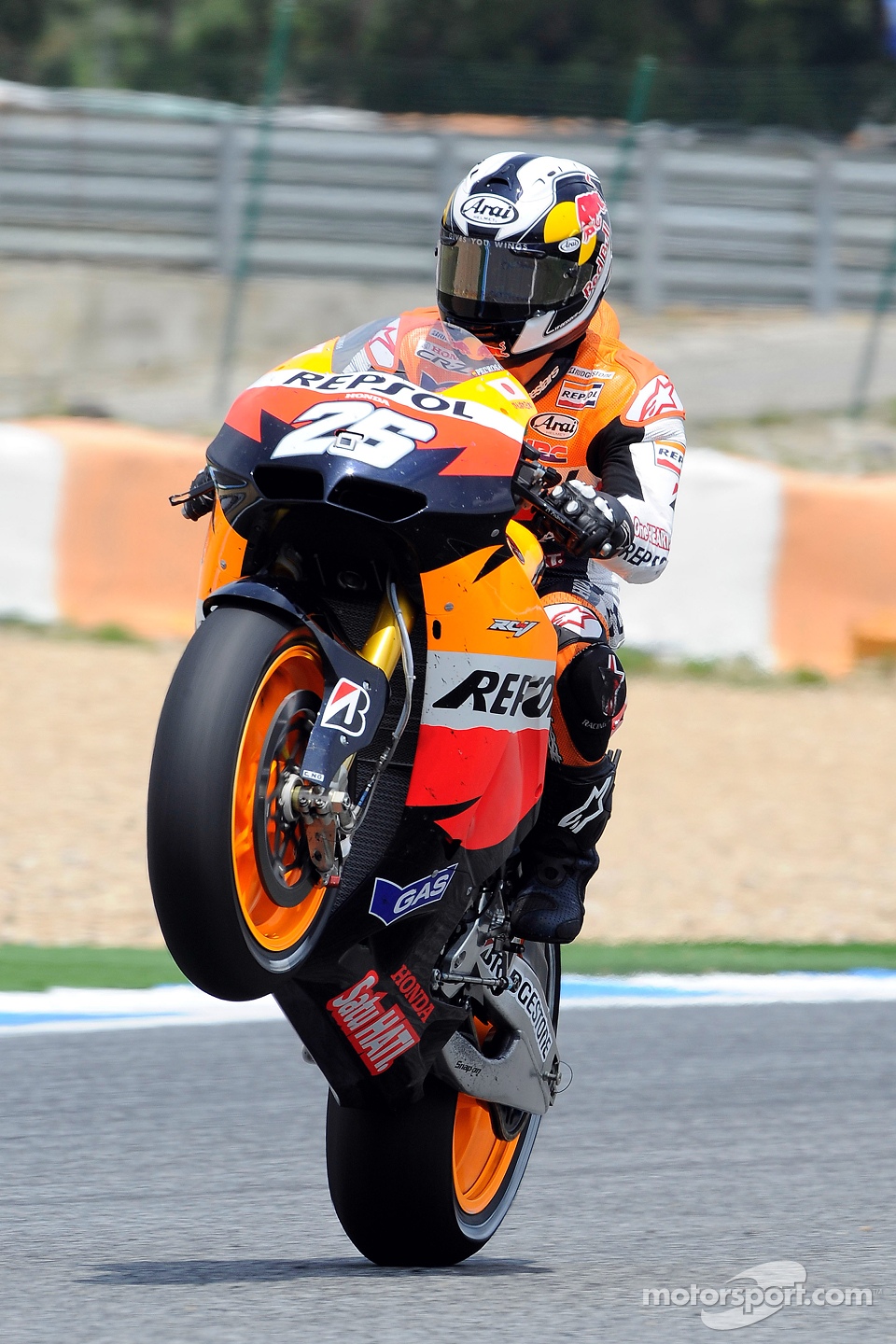 Race winner Dani Pedrosa