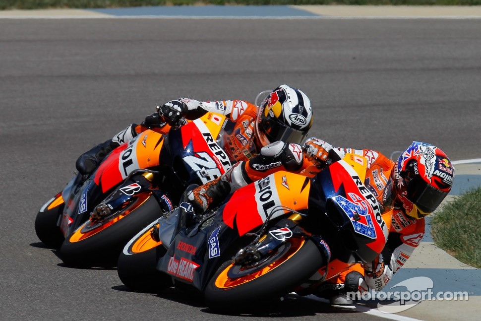 Casey Stoner, Repsol Honda Team and Dani Pedrosa, Repsol Honda Team