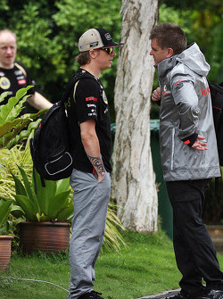 Kimi Raikkonen, Lotus F1 Team with Aki Hintsa, McLaren Team Doctor