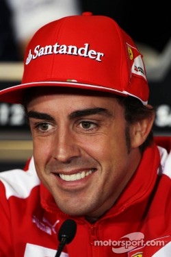 Fernando Alonso, Ferrari in the FIA Press Conference