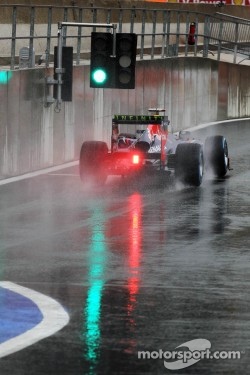 Sebastian Vettel, Red Bull Racing leaves the pits