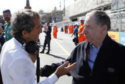 Alain Prost, e.dams-Renault Formula E Team, und FIA-Präsident Jean Todt