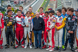 Jean Todt, Presidente FIA con i piloti del Campioniato Europeo FIA F3