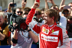 Il vincitore Sebastian Vettel, Ferrari