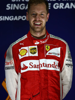 Il vincitore della gara Sebastian Vettel, Ferrari