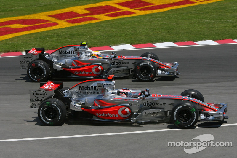 2007 Kanada GP: Lewis Hamilton, McLaren Mercedes, MP4-22, Fernando Alonso, McLaren Mercedes, MP4-22