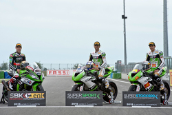 Jonathan Rea, Kawasaki Racing Team, Kenan Sofuoglu et Toprak Razgatlioglu, Kawasaki Puccetti Racing