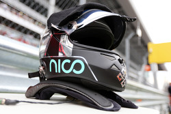 Der Helm von Nico Rosberg, Mercedes AMG F1, in der Startaufstellung