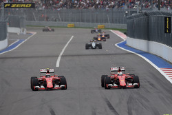 Kimi Räikkönen und Sebastian Vettel, Ferrari