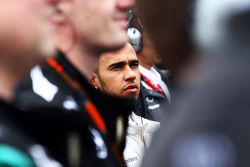 Lewis Hamilton, Mercedes AMG F1 en la parilla