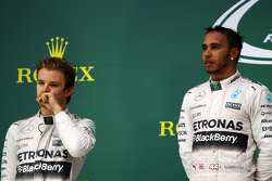 Podium: 2. Nico Rosberg, Mercedes AMG F1; 1. Lewis Hamilton, Mercedes AMG F1