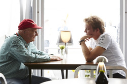 Nico Rosberg, Mercedes AMG F1, mit Niki Lauda