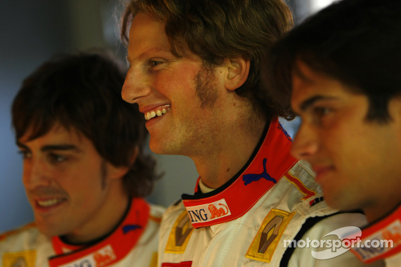 Fernando Alonso, Romain Grosjean ve Nelson A. Piquet