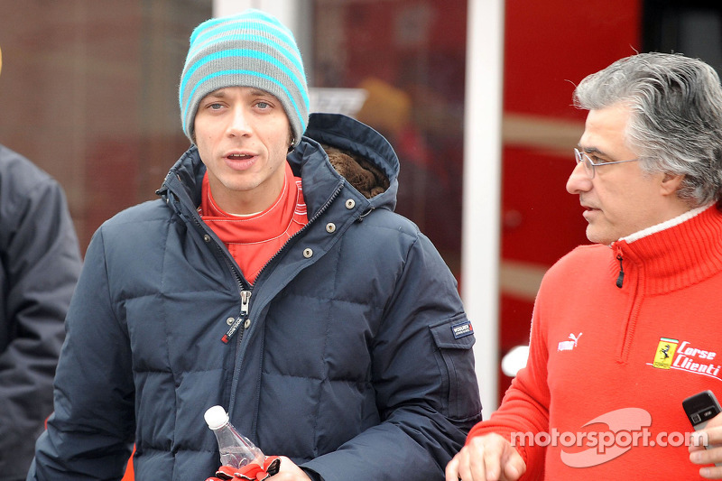 Valentino Rossi test ediyorFerrari F2008