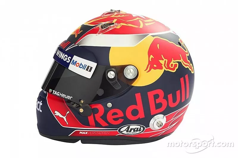 Helm van Max Verstappen, Red Bull Racing